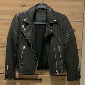 ALLSAINTS Leather Moto Jacket Size 8 US